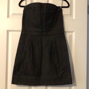 GUESS black denim dress, strapless, size 11